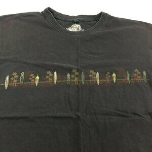 Newport Blue Men's Hawaiian Surfboards Palm Trees T-Shirt Brown Size M Medium
